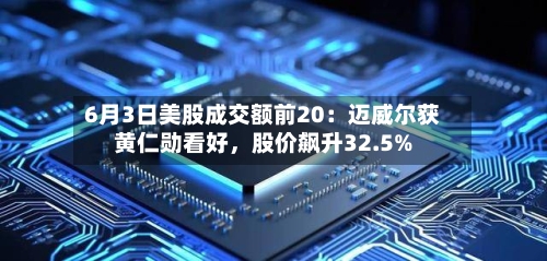 6月3日美股成交额前20：迈威尔获黄仁勋看好，股价飙升32.5%-第3张图片