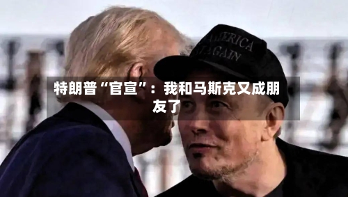特朗普“官宣	”：我和马斯克又成朋友了-第3张图片