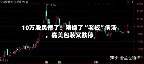 10万股民懵了！刚换了“老板”俞浩，嘉美包装又跌停-第3张图片