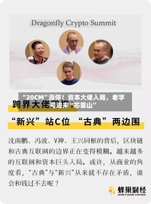 “20CM”涨停！资本大佬入局，老字号迎来“芯靠山”-第3张图片