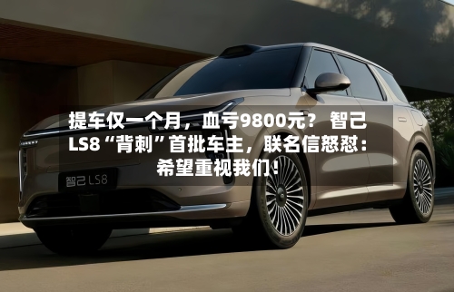 提车仅一个月，血亏9800元？ 智己LS8“背刺”首批车主，联名信怒怼：希望重视我们！-第2张图片
