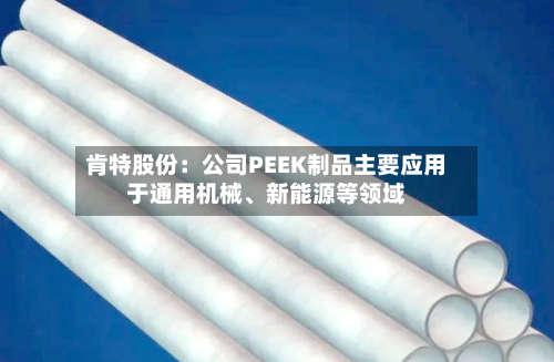 肯特股份：公司PEEK制品主要应用于通用机械、新能源等领域-第3张图片