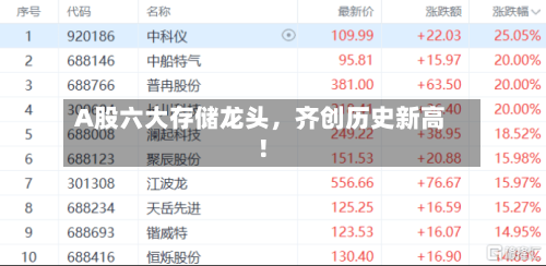 A股六大存储龙头	，齐创历史新高！-第2张图片