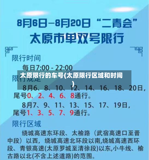 太原限行的车号(太原限行区域和时间)