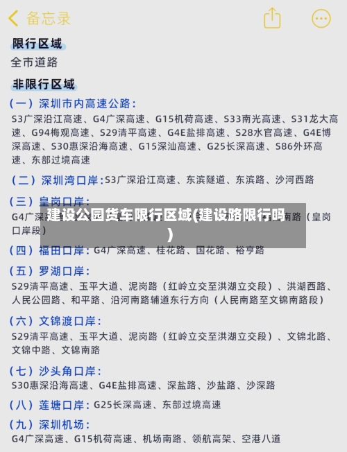 建设公园货车限行区域(建设路限行吗)-第2张图片