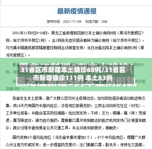 31省区市新增本土确诊68例/31省区市新增确诊111例 本土83例-第3张图片