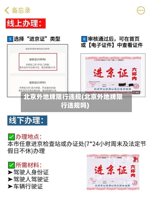 北京外地牌限行违规(北京外地牌限行违规吗)