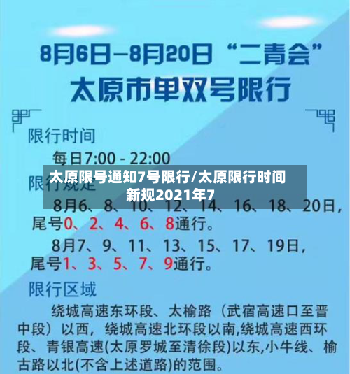 太原限号通知7号限行/太原限行时间新规2021年7